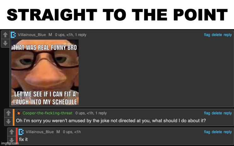 fix it | STRAIGHT TO THE POINT | made w/ Imgflip meme maker