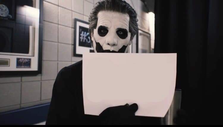 High Quality Papa Emeritus IV with blank paper Blank Meme Template