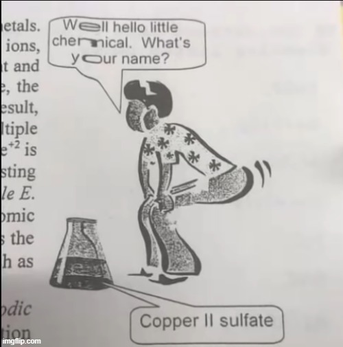 Copper II sulfate | made w/ Imgflip meme maker