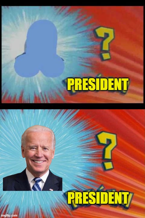 PRESIDENT PRESIDENT | image tagged in who is that pokemon | made w/ Imgflip meme maker