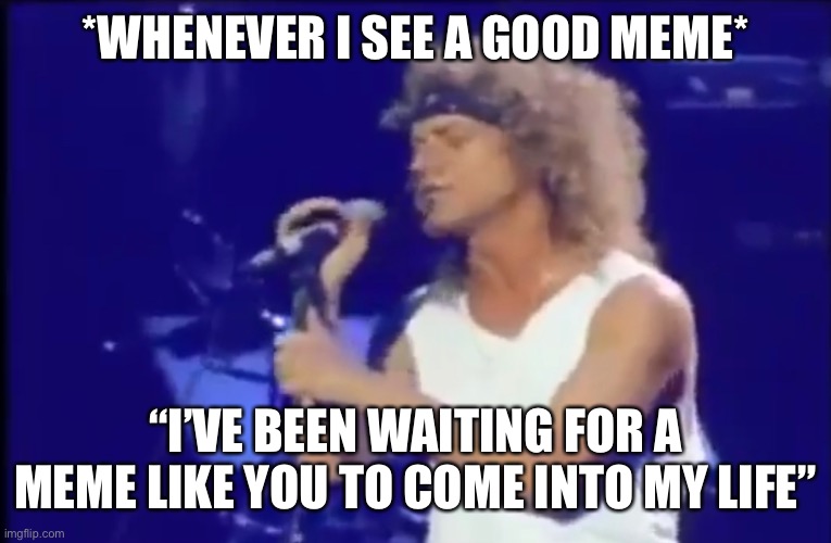 I’ve Been Waiting For A Meme Like You | *WHENEVER I SEE A GOOD MEME*; “I’VE BEEN WAITING FOR A MEME LIKE YOU TO COME INTO MY LIFE” | image tagged in foreigner,waiting for a meme like you,funny memes,singing,when i see a good meme | made w/ Imgflip meme maker