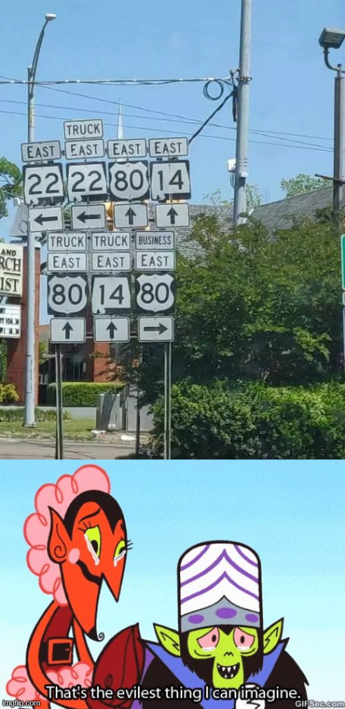 Try to read this on the road | image tagged in that's the evilest thing i can imagine | made w/ Imgflip meme maker