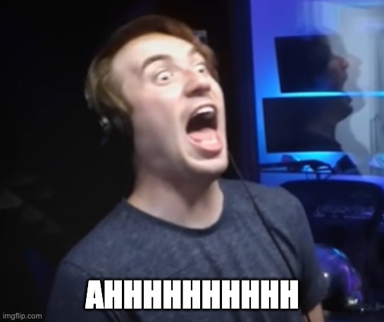 screaming Hunter | AHHHHHHHHHH | image tagged in screaming hunter | made w/ Imgflip meme maker