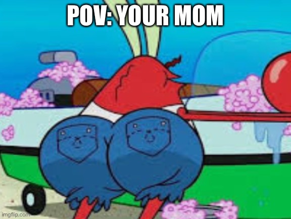 Mr Krabs is sus | POV: YOUR MOM | image tagged in obama | made w/ Imgflip meme maker