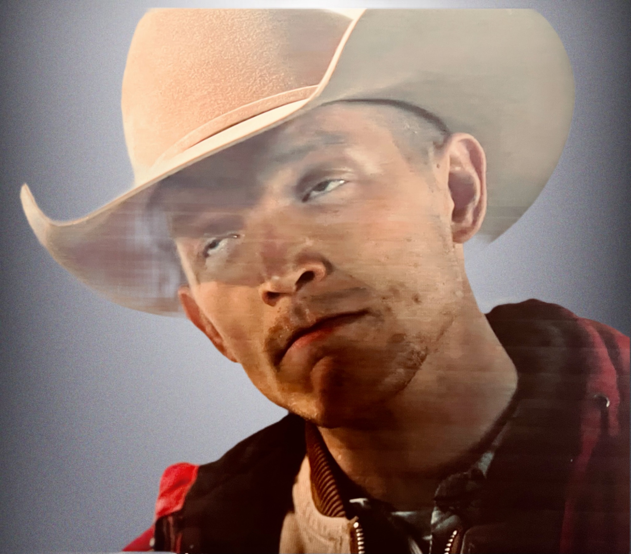 Cowboy eye roll Blank Meme Template