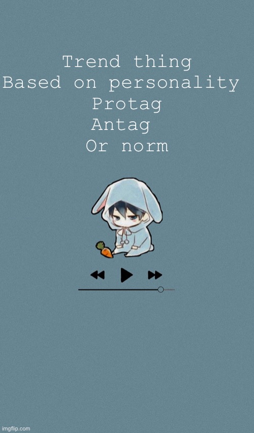 Doggos otaku music playlist announcement temp | Trend thing
Based on personality 
Protag
Antag 
Or norm | image tagged in doggos otaku music playlist announcement temp | made w/ Imgflip meme maker