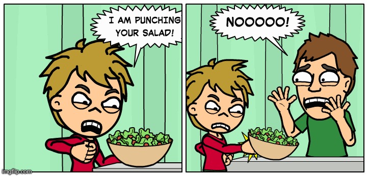 Punch Salad | image tagged in comics/cartoons,comics,comic,punch,salad,salads | made w/ Imgflip meme maker