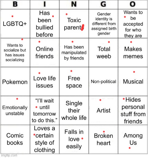 TheSuitedGayWeeb's Bingo | image tagged in jer-sama's bingo | made w/ Imgflip meme maker