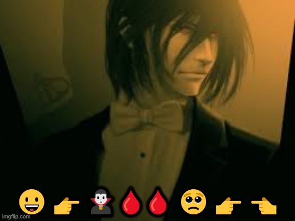 😀👉🧛‍♂️🩸🩸 🥺👉👈 | made w/ Imgflip meme maker