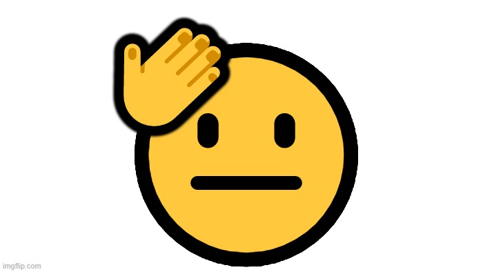 those emojis lovers...here is the saluting face on  microsoft |  🤚; 😐 | image tagged in transparent | made w/ Imgflip meme maker