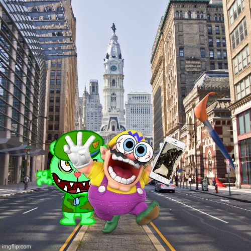 Wario uses his phone to prank people to think it's world war 3 but gone wrong and dies by Flippy.mp3 | image tagged in city,wario,wario dies,happy tree friends,ww3,animals | made w/ Imgflip meme maker