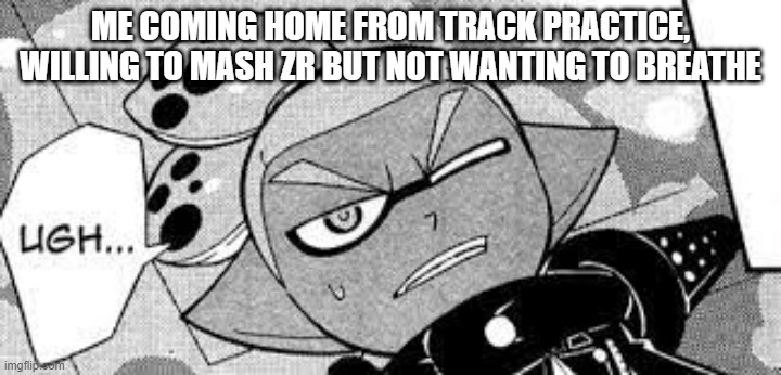 lol | ME COMING HOME FROM TRACK PRACTICE, WILLING TO MASH ZR BUT NOT WANTING TO BREATHE | made w/ Imgflip meme maker