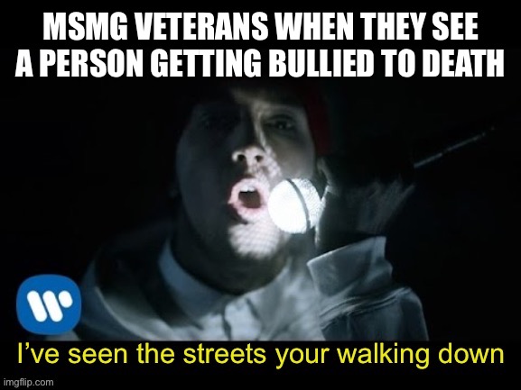 I’ll help you die | MSMG VETERANS WHEN THEY SEE A PERSON GETTING BULLIED TO DEATH | image tagged in fairly local | made w/ Imgflip meme maker
