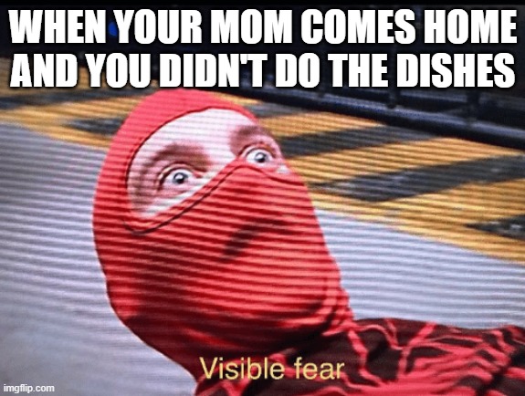 Been there, regretted that | WHEN YOUR MOM COMES HOME AND YOU DIDN'T DO THE DISHES | image tagged in tobey maguire spider-man visible fear,spiderman,relatable,chores | made w/ Imgflip meme maker
