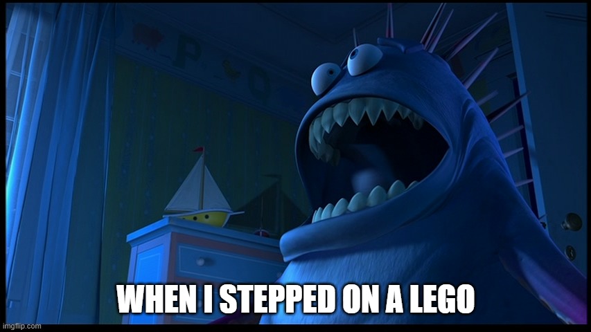 When I step on a Lego | WHEN I STEPPED ON A LEGO | image tagged in thaddeus bile screaming | made w/ Imgflip meme maker