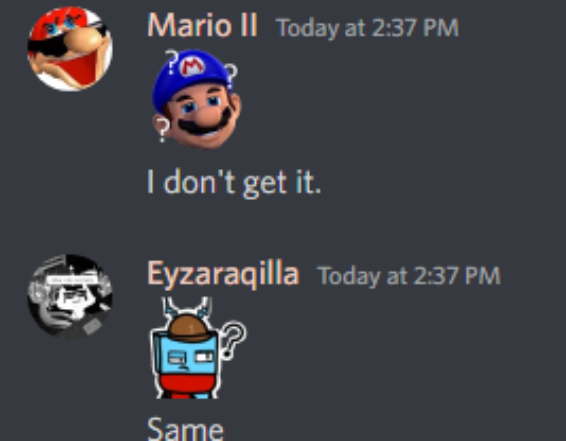 2 guys on discord don't get it Blank Meme Template