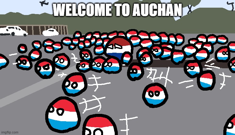 Random Luxembourg Event |  WELCOME TO AUCHAN | image tagged in random luxembourg event | made w/ Imgflip meme maker