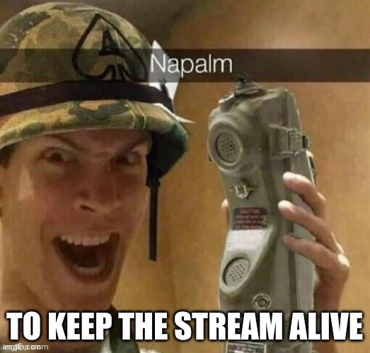 nalpalm | TO KEEP THE STREAM ALIVE | image tagged in nalpalm | made w/ Imgflip meme maker