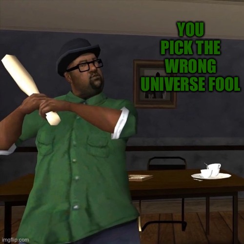 YOU PICK THE WRONG UNIVERSE FOOL | made w/ Imgflip meme maker
