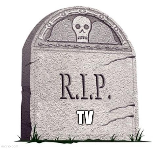 RIP | TV | image tagged in rip | made w/ Imgflip meme maker
