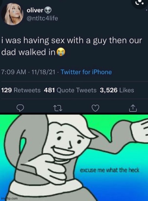 ☭ our dad ☭ | image tagged in excuse me what the heck,dark humor | made w/ Imgflip meme maker