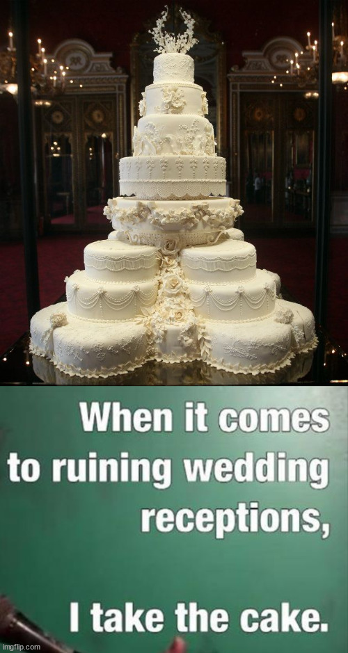 image tagged in wedding cake,eye roll | made w/ Imgflip meme maker