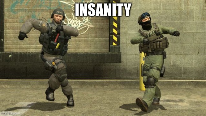 Cs Go meme PL | INSANITY | image tagged in cs go meme pl | made w/ Imgflip meme maker