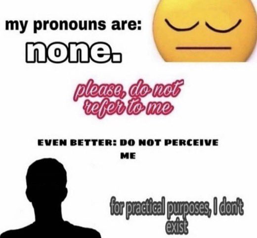 No pronouns Blank Meme Template