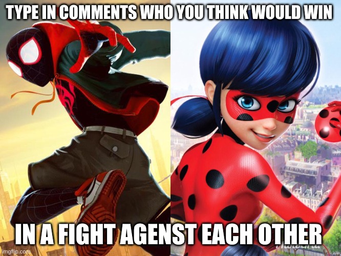 i checked on  death-battle to see who would win so ill post that in comments after. this is for fun so dont atack eachother | TYPE IN COMMENTS WHO YOU THINK WOULD WIN; IN A FIGHT AGENST EACH OTHER | image tagged in vs,mlb,spiderman | made w/ Imgflip meme maker