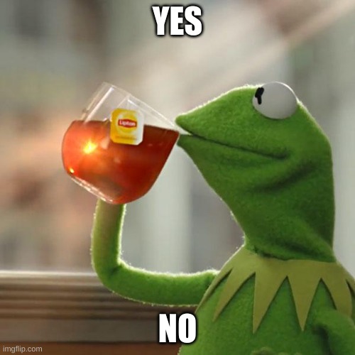 But That's None Of My Business | YES; NO | image tagged in memes,but that's none of my business,kermit the frog | made w/ Imgflip meme maker