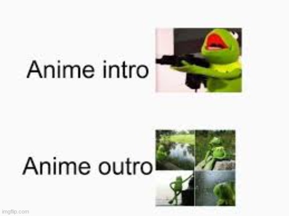 image tagged in anime,kermit with gun | made w/ Imgflip meme maker