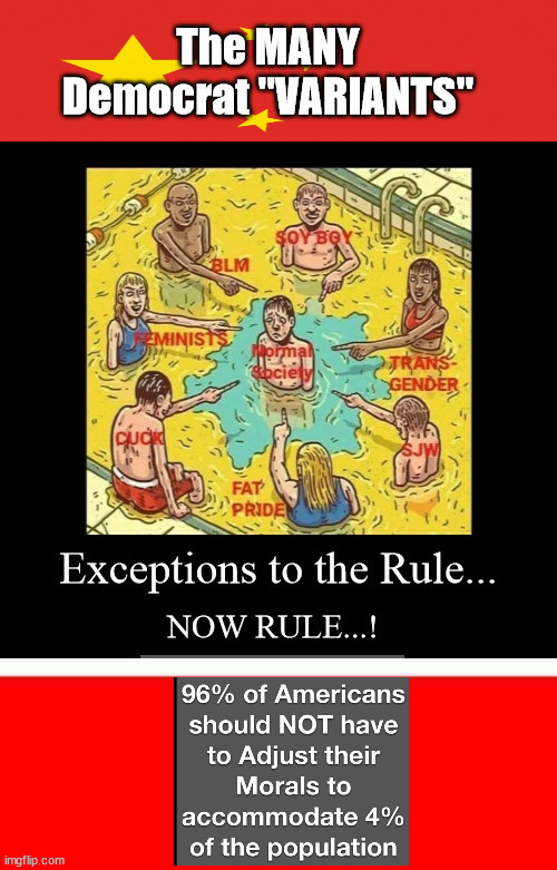 Exceptions to the Rule should not be RULING anyone! | image tagged in perversion,inverted politics,culture,democrats,evil | made w/ Imgflip meme maker