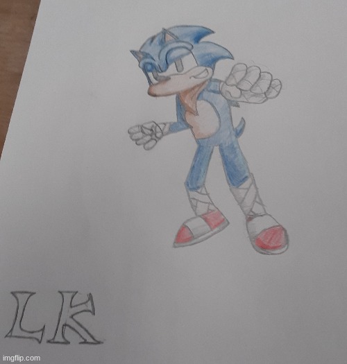I made Sonic art! Hope ya'll like it! | image tagged in art,sonic the hedgehog,sonic boom | made w/ Imgflip meme maker