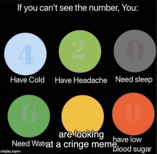 if you can't see the number | are looking at a cringe meme | image tagged in if you can't see the number | made w/ Imgflip meme maker