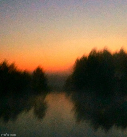 Flaming sunrise (sorry, got a bit blurry) | image tagged in sunrise | made w/ Imgflip meme maker