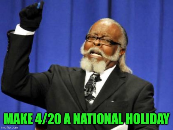 Too Damn High | MAKE 4/20 A NATIONAL HOLIDAY | image tagged in memes,too damn high | made w/ Imgflip meme maker