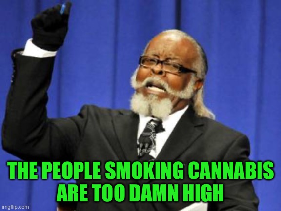 Too Damn High Meme | THE PEOPLE SMOKING CANNABIS
ARE TOO DAMN HIGH | image tagged in memes,too damn high | made w/ Imgflip meme maker