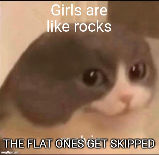 melvin | Girls are like rocks; THE FLAT ONES GET SKIPPED | image tagged in melvin | made w/ Imgflip meme maker