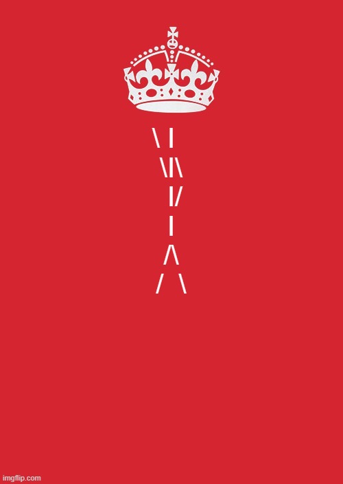 hello chat | \ I  
\I\
 I/
I
/\
/  \ | image tagged in memes,keep calm and carry on red | made w/ Imgflip meme maker