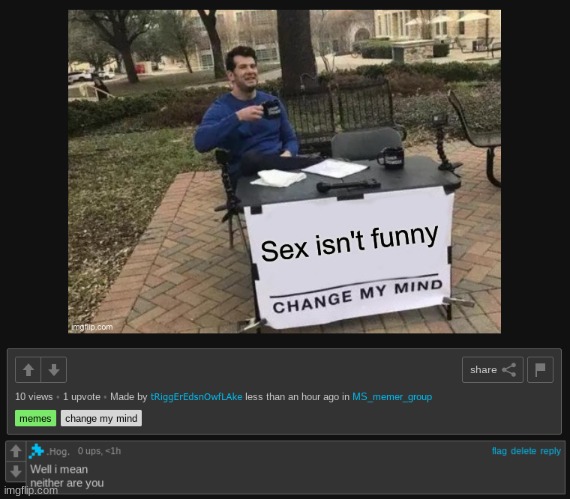 im going to post this in rareinsults to see if something this mediocre normally succeeds there | made w/ Imgflip meme maker