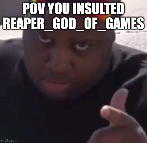 edp445 | POV YOU INSULTED REAPER_GOD_OF_GAMES | image tagged in edp445 | made w/ Imgflip meme maker