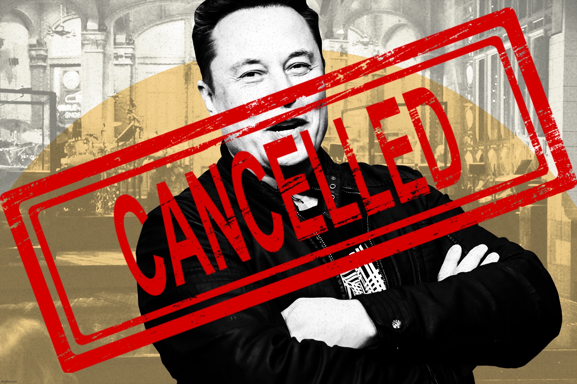 Elon Musk cancelled Blank Meme Template