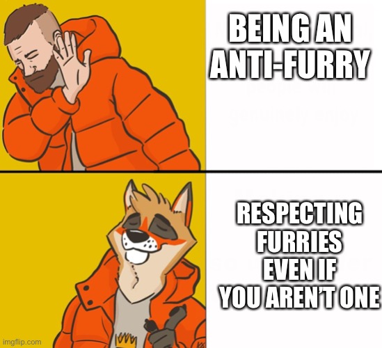 Furry Drake | BEING AN ANTI-FURRY; RESPECTING FURRIES EVEN IF YOU AREN’T ONE | image tagged in furry drake | made w/ Imgflip meme maker