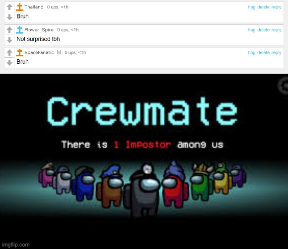 image tagged in there is 1 imposter among us | made w/ Imgflip meme maker