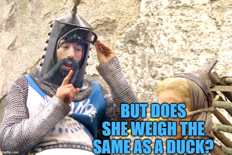 BUT DOES SHE WEIGH THE SAME AS A DUCK? | made w/ Imgflip meme maker