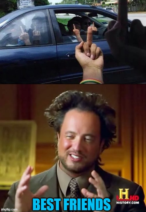 BEST FRIENDS | image tagged in memes,ancient aliens | made w/ Imgflip meme maker