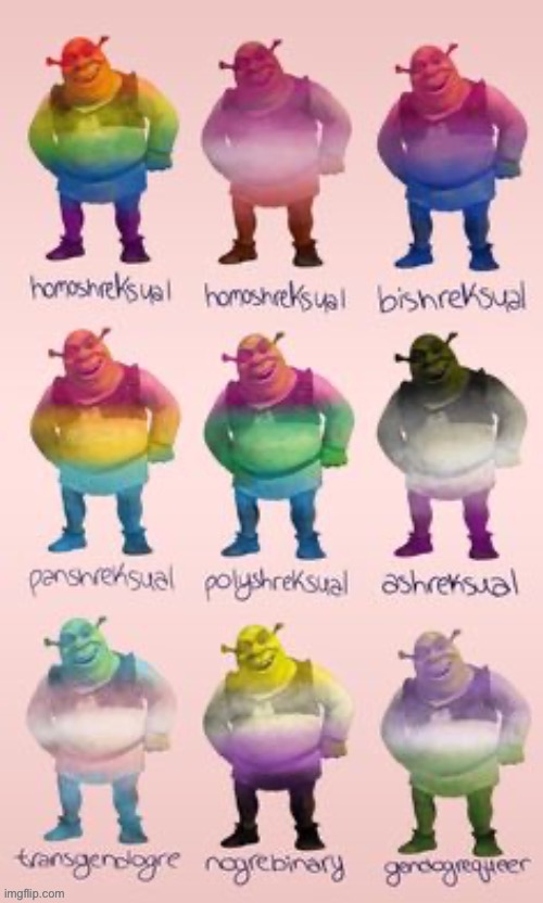 Shreksual thoughts | image tagged in lgbtq,shrek | made w/ Imgflip meme maker