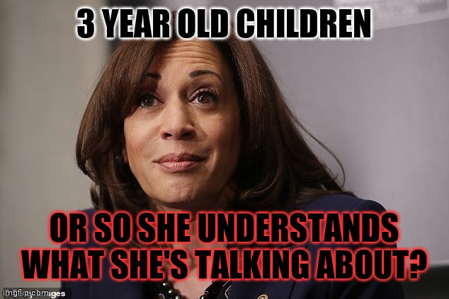 Are Kamala Harris's speeches written... | 3 YEAR OLD CHILDREN; OR SO SHE UNDERSTANDS WHAT SHE'S TALKING ABOUT? | image tagged in kamala harris is high,spaceballs,too damn high,child,understanding,star trek the next generation | made w/ Imgflip meme maker