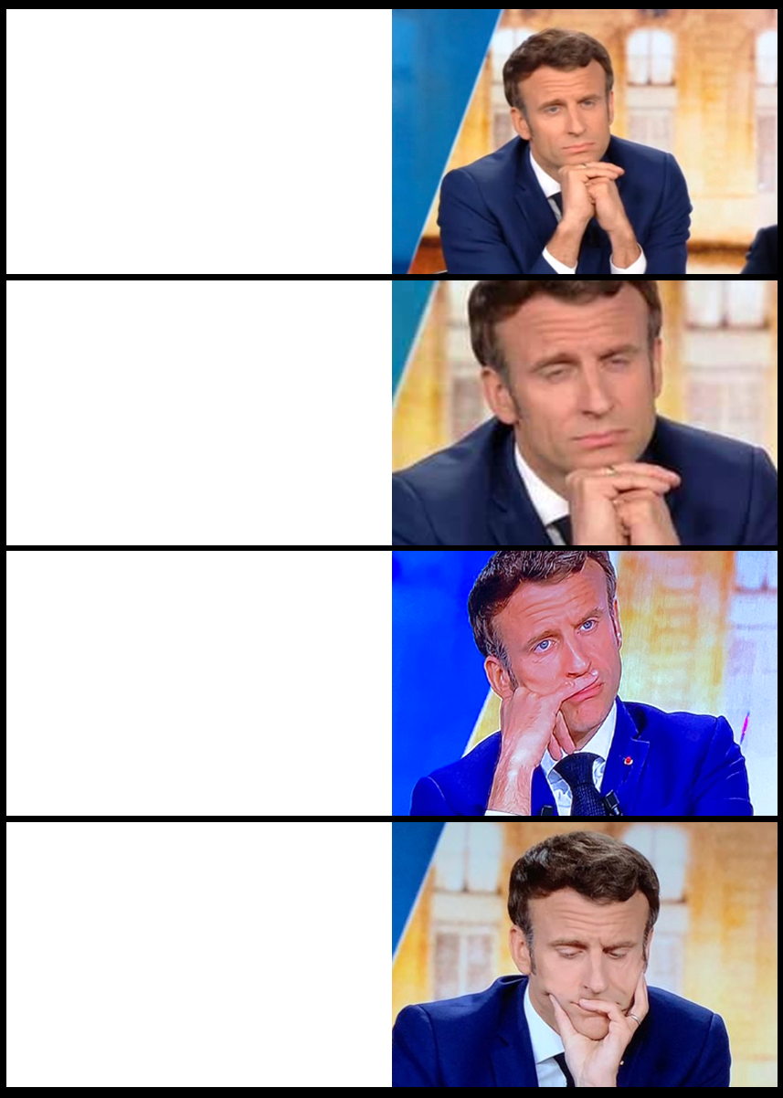 Expanding Macron Blank Meme Template