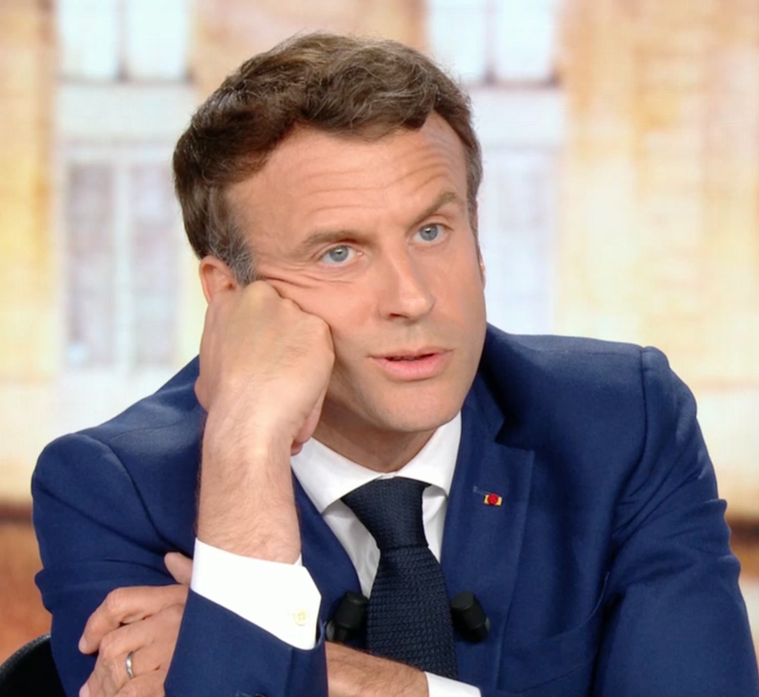 High Quality Macron annoyed Blank Meme Template